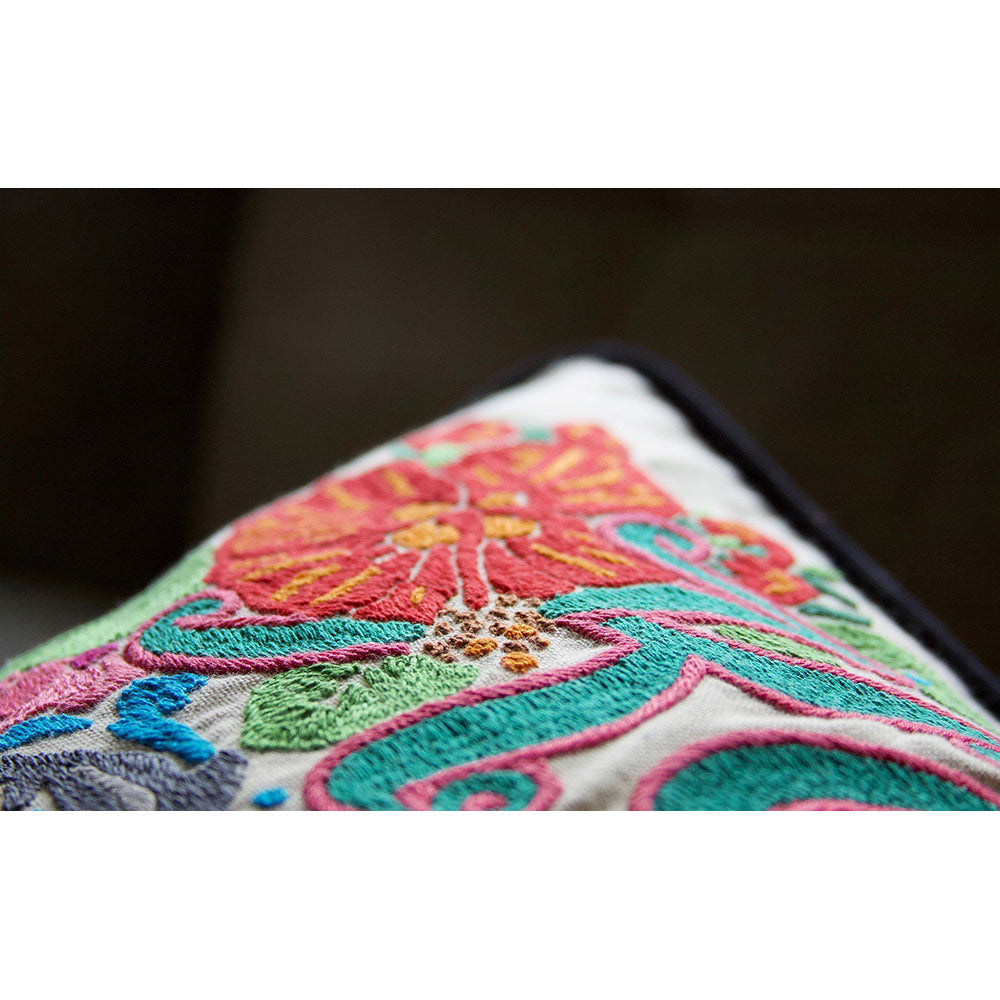 Kauai Hand-Embroidered Pillow from Quirks!