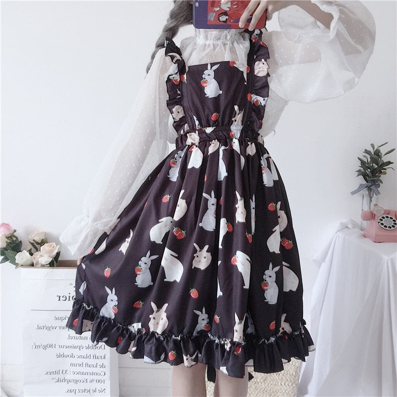 Kawaii Bunny Strawberry Lolita Dress From Kawaii Stop