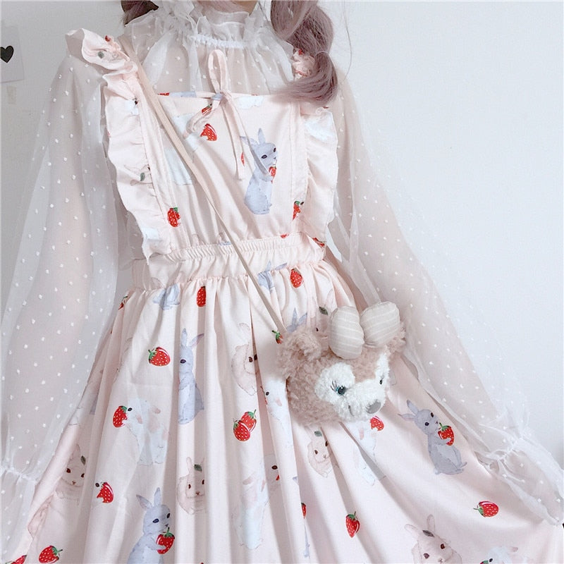 Kawaii Bunny Strawberry Lolita Dress From Kawaii Stop