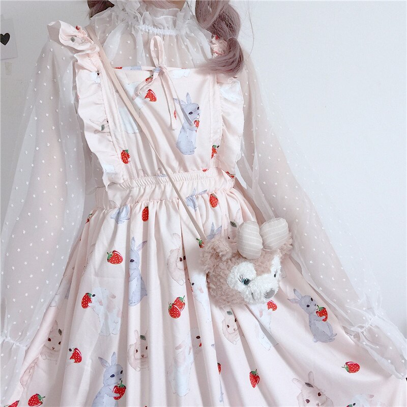 Kawaii Bunny Strawberry Lolita Dress From Kawaii Stop