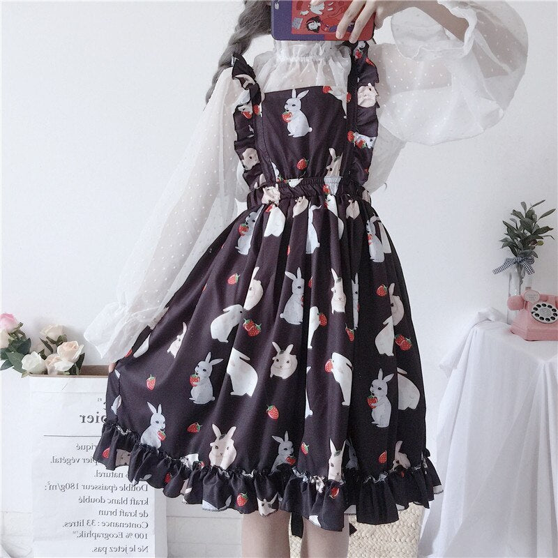 Kawaii Bunny Strawberry Lolita Dress From Kawaii Stop
