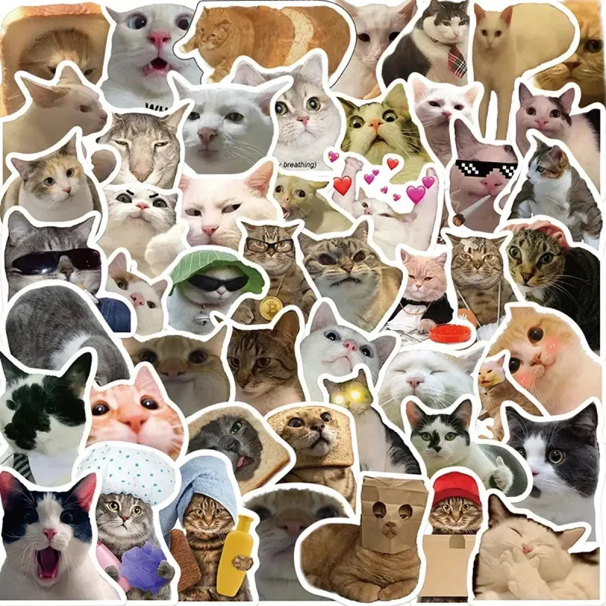 Kawaii Cat Mood Stickers - Aesthetic Decor for DIY & More from Kawaii Stop