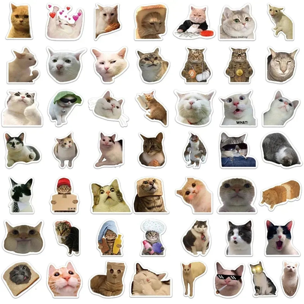 Kawaii Cat Mood Stickers - Aesthetic Decor for DIY & More from Kawaii Stop
