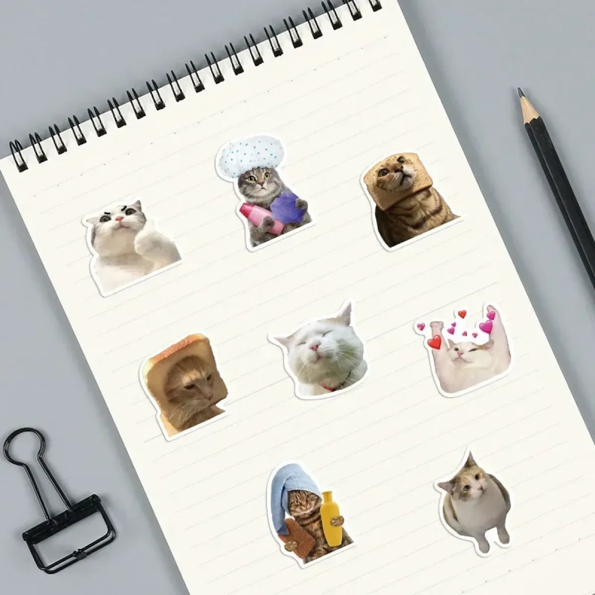 Kawaii Cat Mood Stickers - Aesthetic Decor for DIY & More from Kawaii Stop