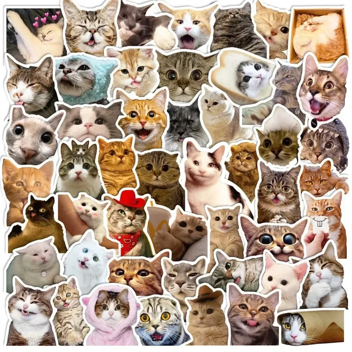 Kawaii Cat Mood Stickers - Aesthetic Decor for DIY & More from Kawaii Stop