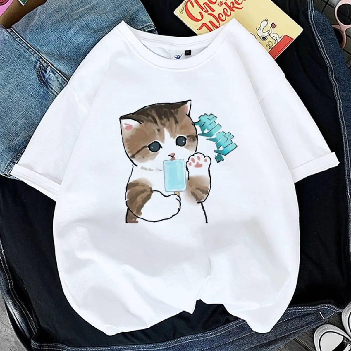 Kawaii Cat Graphic Tees From Kawaii Stop