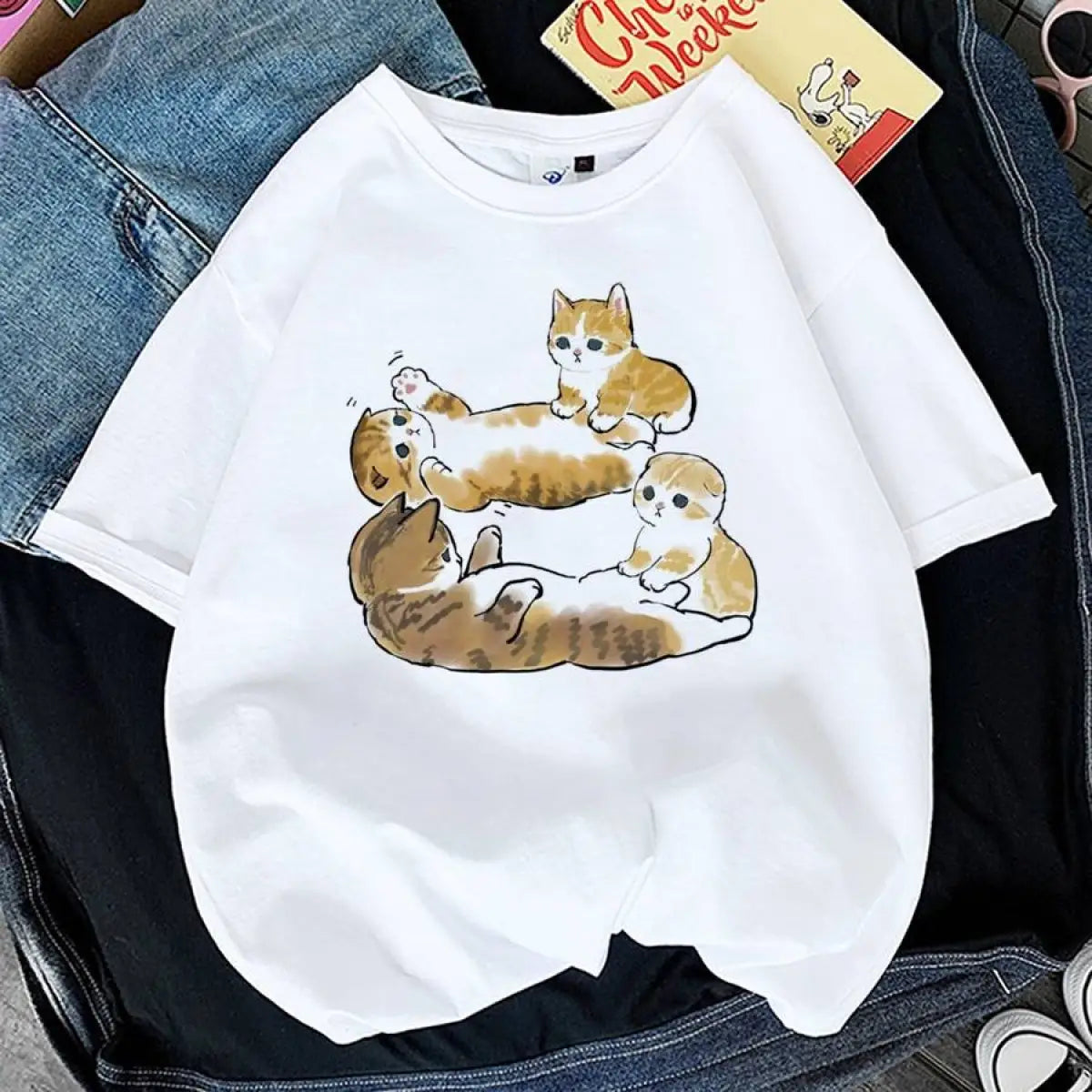 Kawaii Cat Graphic Tees From Kawaii Stop
