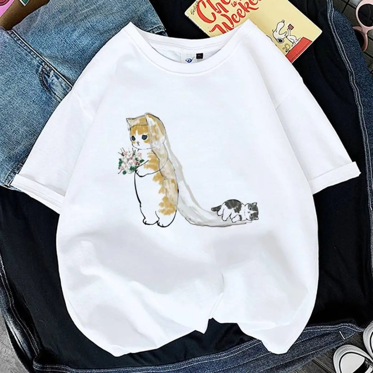 Kawaii Cat Graphic Tees From Kawaii Stop