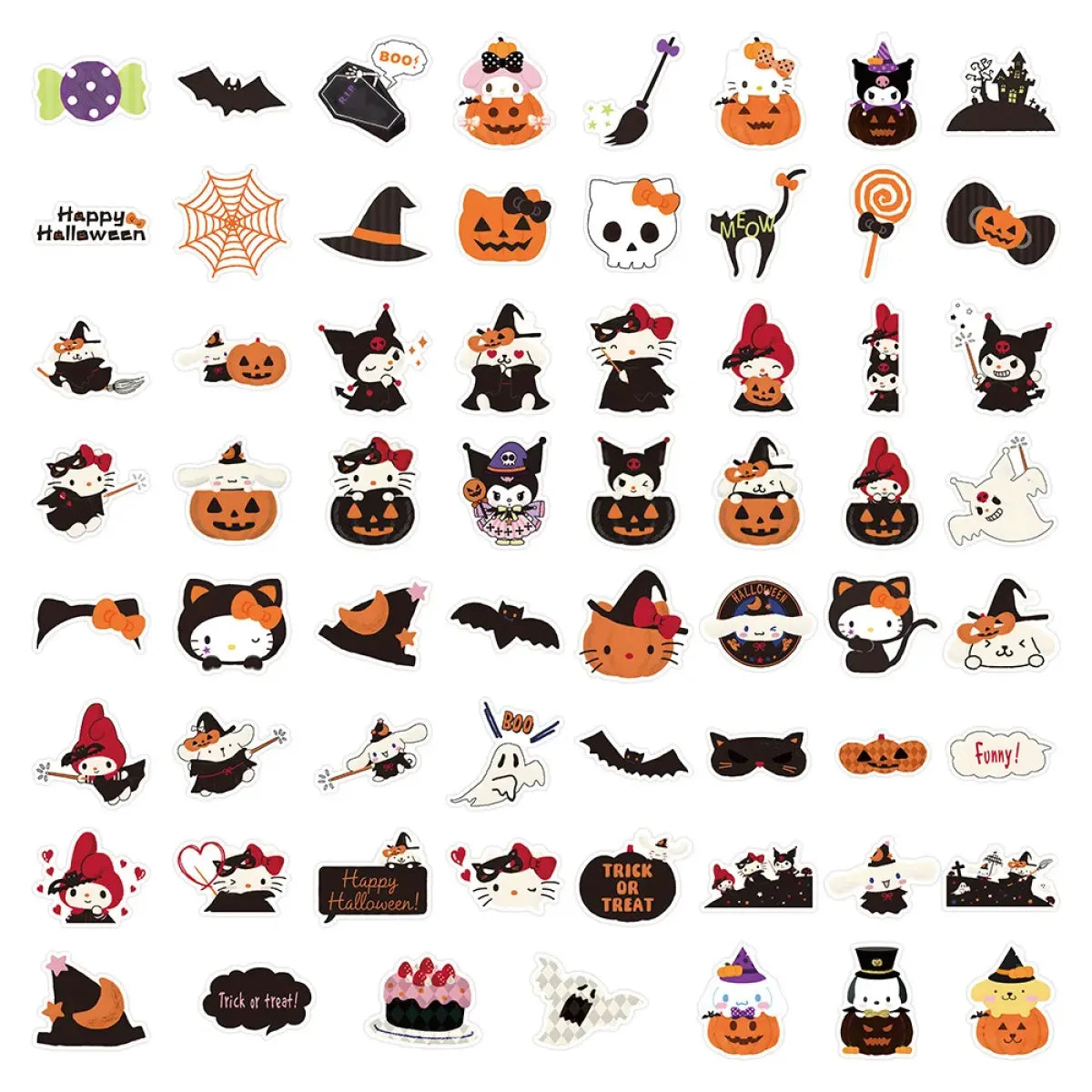 Kawaii Halloween Stickers Set from Kawaii Stop