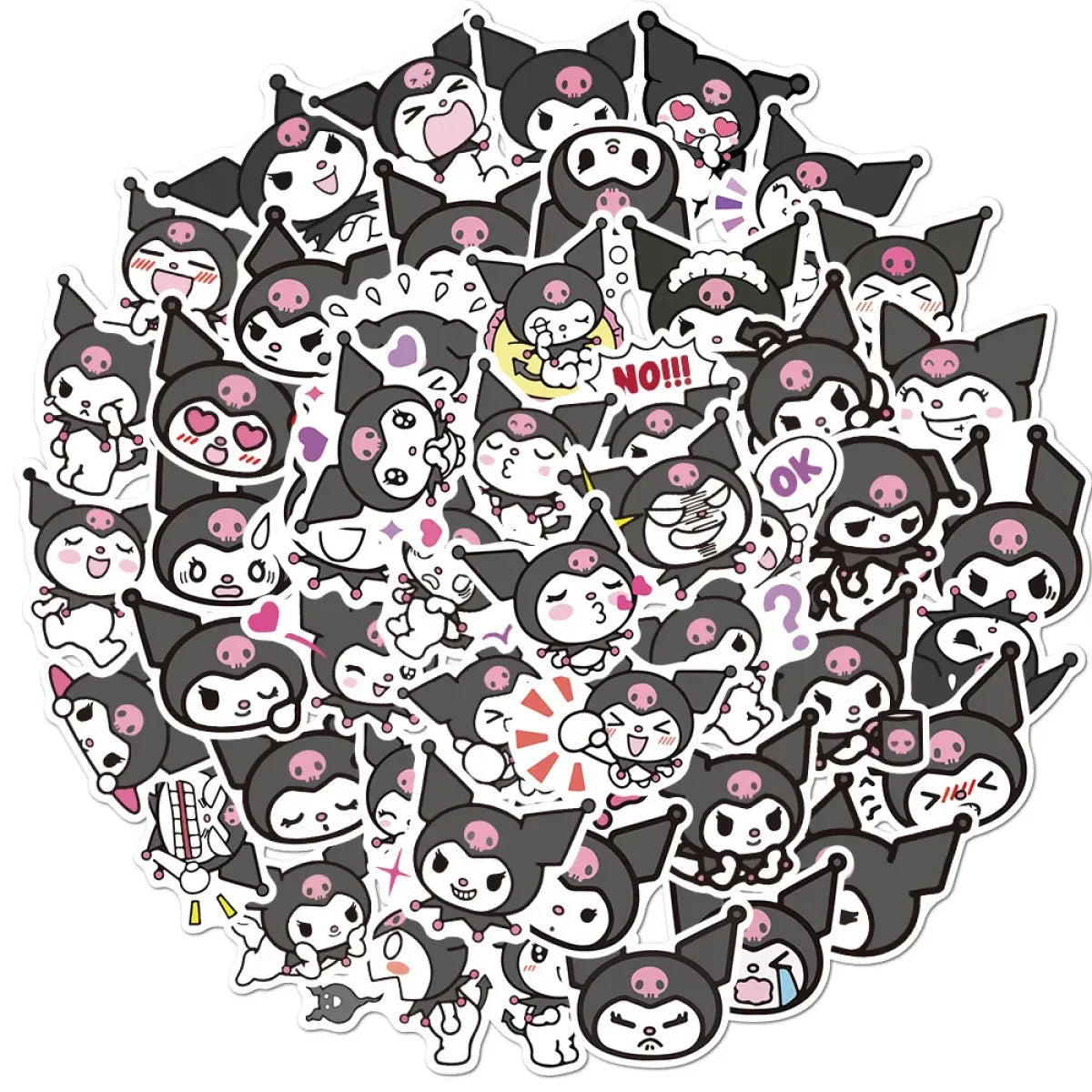 Kawaii Kuromi Stickers: Waterproof Decals from Kawaii Stop
