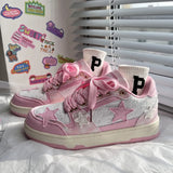 Kawaii Pink Casual Sneakers Strap from Kawaii Stop