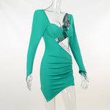Hollow Out Full Sleeve Mini Dress From Kawaii Stop