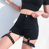 Hollow Out Punk Shorts From Kawaii Stop