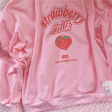 Harajuku Kawaii Strawberry Sweatshirt From Kawaii Stop