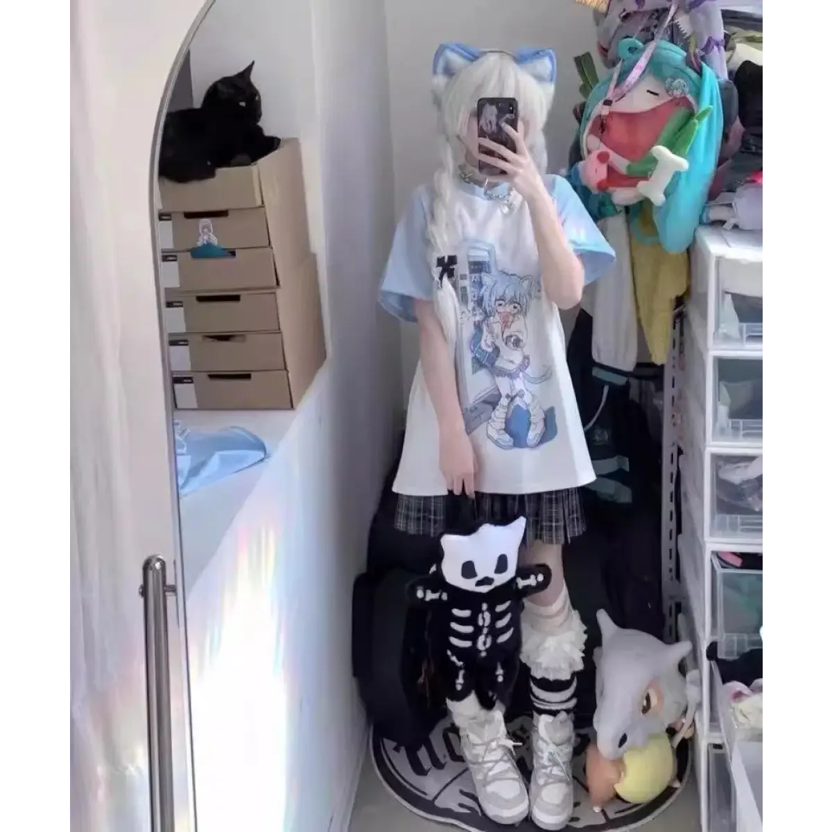 Kawaii Y2K Harajuku Top – Detachable Sleeve Anime Tee From Kawaii Stop