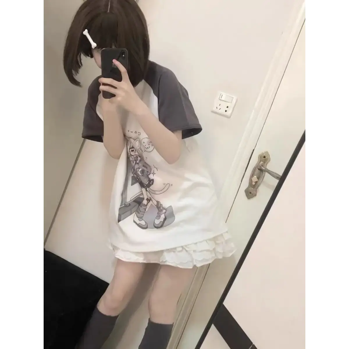Kawaii Y2K Harajuku Top – Detachable Sleeve Anime Tee From Kawaii Stop
