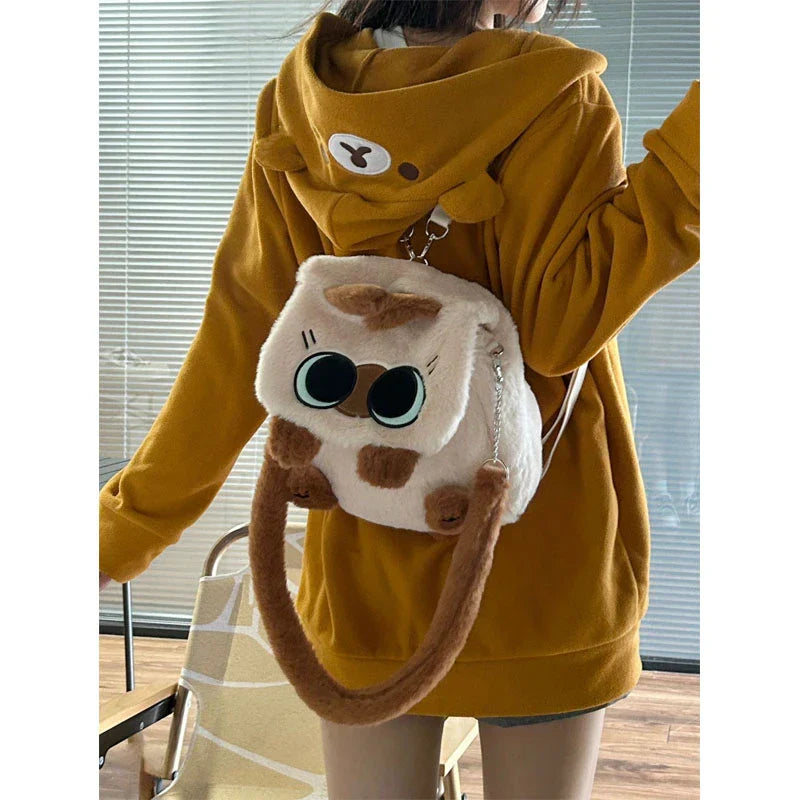 Kawaii Zip-Up Hoodie - Oversized Cute Bear Sweatshirt for Women From Kawaii Stop