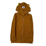 Kawaii Zip-Up Hoodie - Oversized Cute Bear Sweatshirt for Women From Kawaii Stop