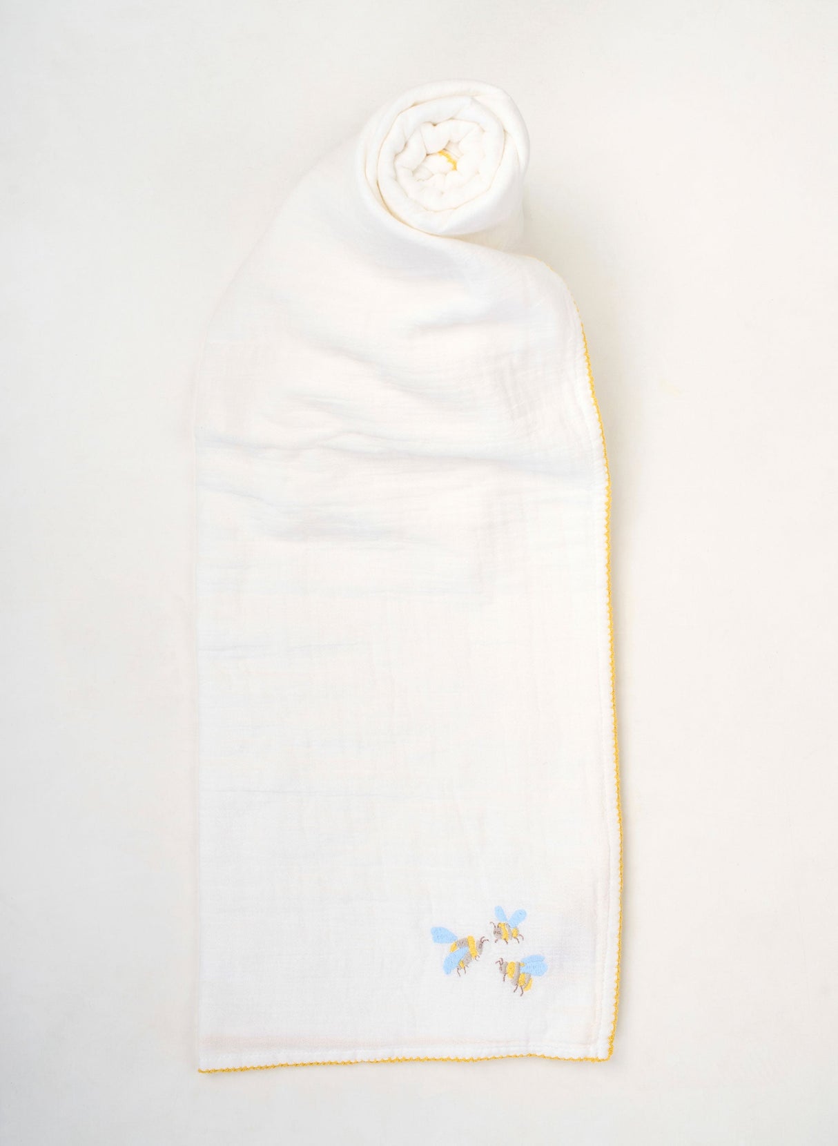 Bumblebee Embroidered Shawl Blanket from Timo & Violet