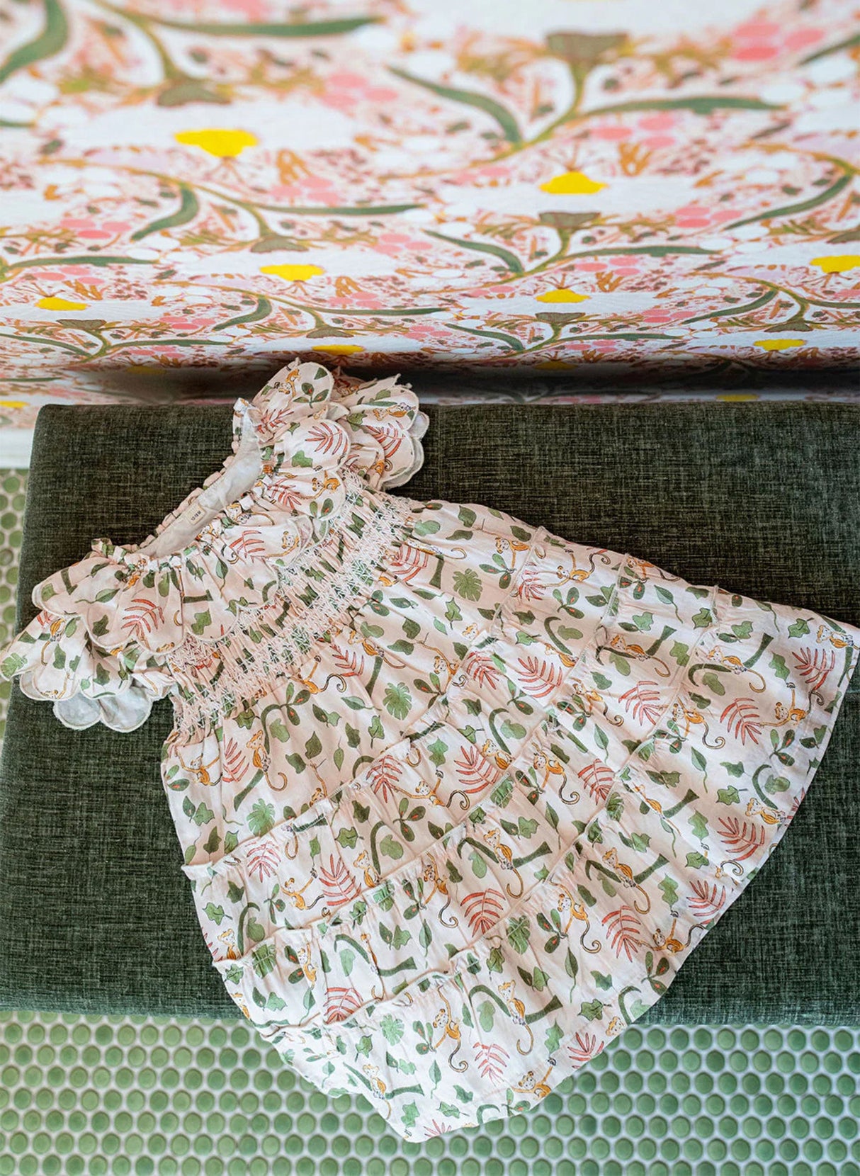 The Mimi Dress - Palm Beach Happy Monkey Print from Timo & Violet