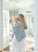 Blue Madame Butterfly Shawl Blanket from Timo & Violet