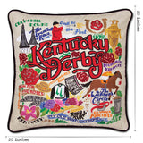 Kentucky Derby Hand-Embroidered Pillow from Quirks!