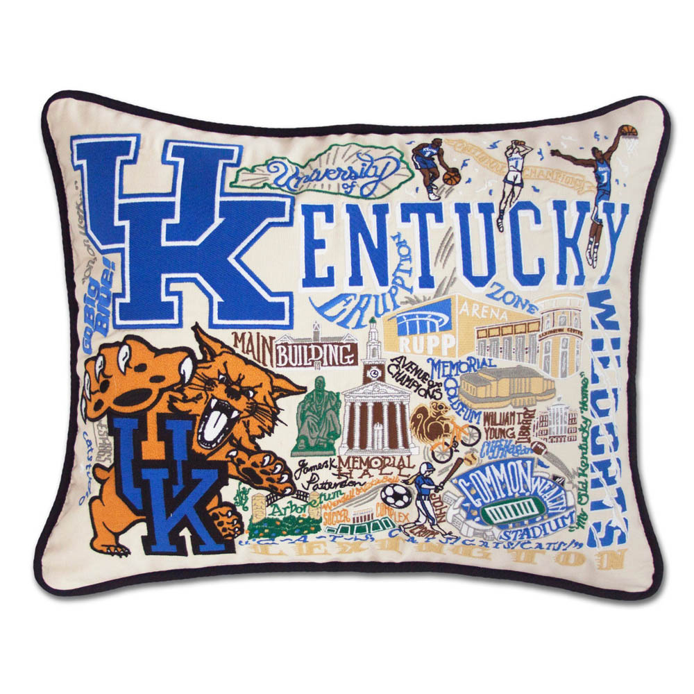 Kentucky, University of Collegiate Embroidered Pillow by CatStudio from Quirks!