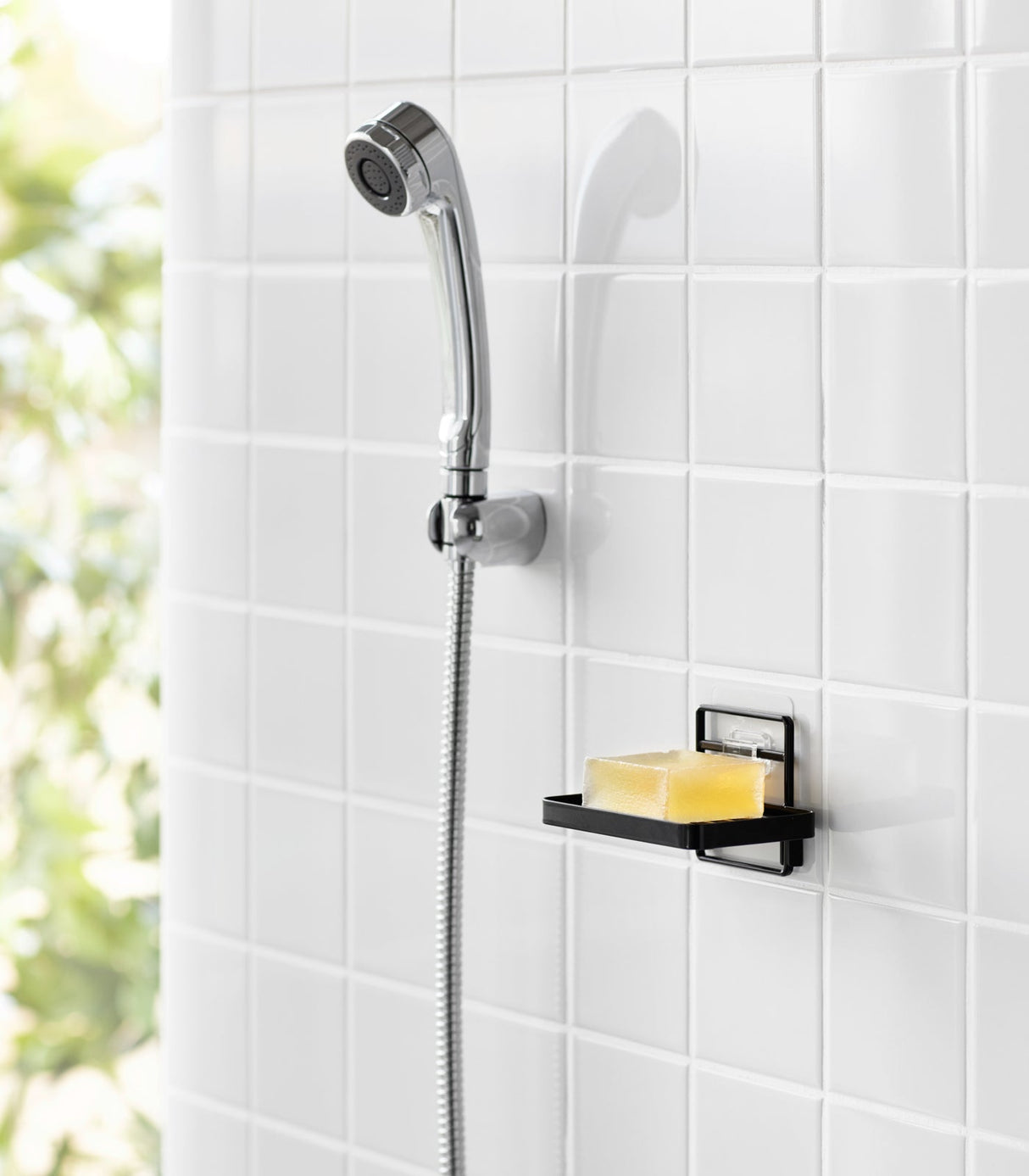 Traceless Adhesive Soap Tray - Steel from Yamazaki Home