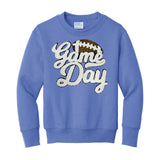 Kids Football 'Game Day' Letter Patch Crewneck Sweatshirt from United Monograms