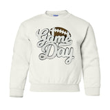Kids Football 'Game Day' Letter Patch Crewneck Sweatshirt from United Monograms