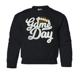Kids Football 'Game Day' Letter Patch Crewneck Sweatshirt from United Monograms