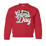Kids Football 'Game Day' Letter Patch Crewneck Sweatshirt from United Monograms