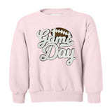 Kids Football 'Game Day' Letter Patch Crewneck Sweatshirt from United Monograms