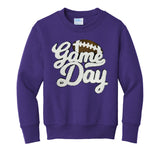 Kids Football 'Game Day' Letter Patch Crewneck Sweatshirt from United Monograms