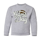 Kids Football 'Game Day' Letter Patch Crewneck Sweatshirt from United Monograms