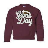 Kids Football 'Game Day' Letter Patch Crewneck Sweatshirt from United Monograms