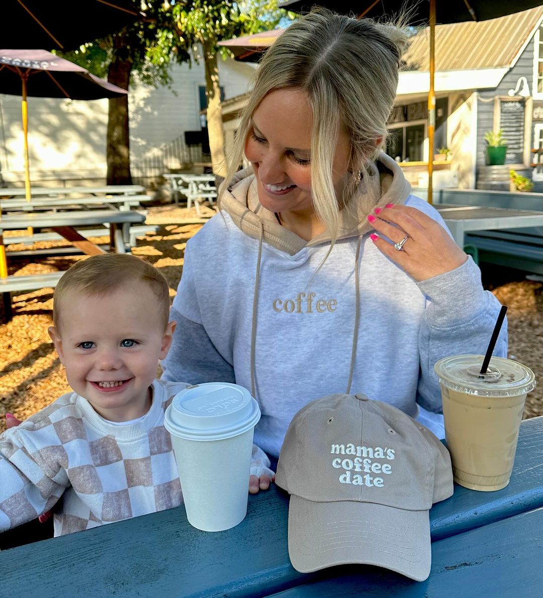 Kids 'Mama's Coffee Date' Baseball Hat from United Monograms