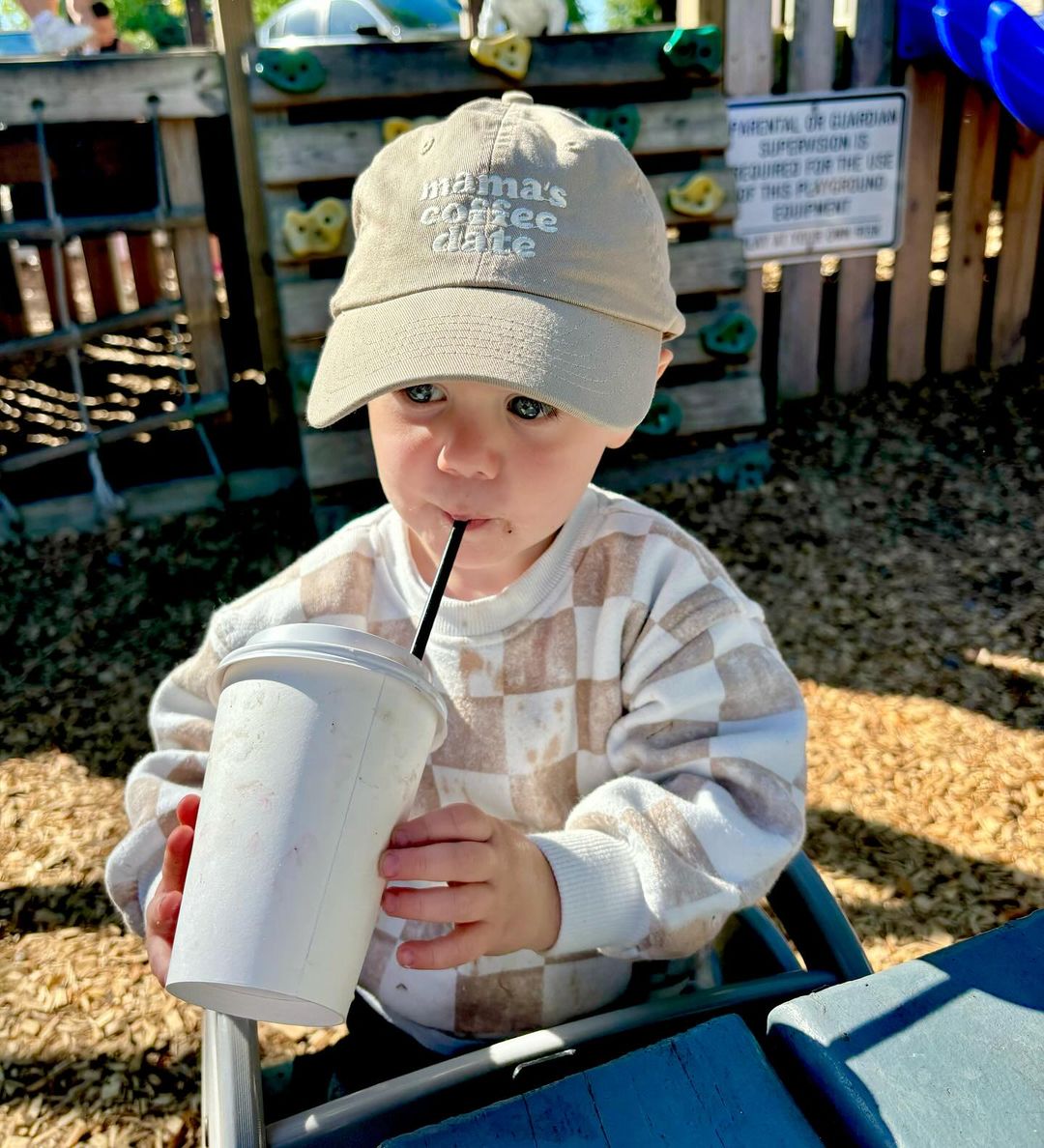 Kids 'Mama's Coffee Date' Baseball Hat from United Monograms