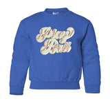 Kids Play Ball Letter Patch Crewneck Sweatshirt from United Monograms