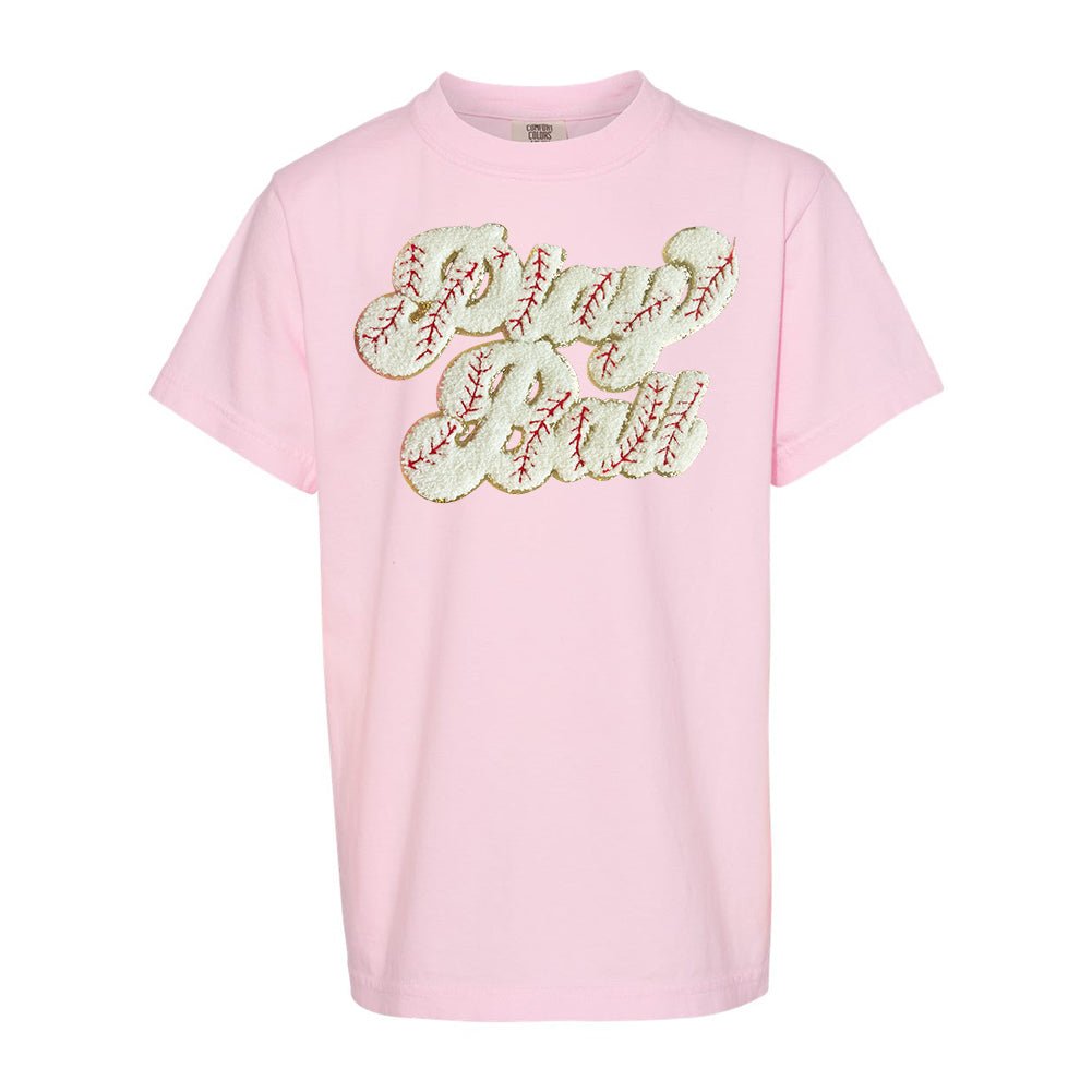 Kids Play Ball Letter Patch T-Shirt from United Monograms