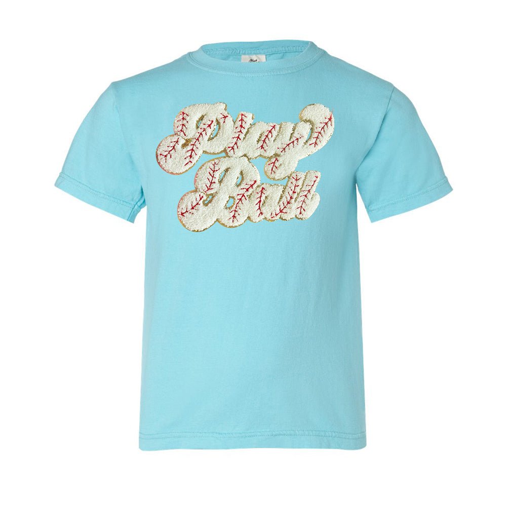 Kids Play Ball Letter Patch T-Shirt from United Monograms