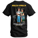Kill'n & Grill'n | Some Hills Are Worth Fighting For Men's T-Shirt From Combat Iron Apparel