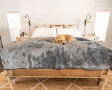 PupProtector™ Summer Short Fur Waterproof Throw Blanket - Charcoal Grey from Paw.com