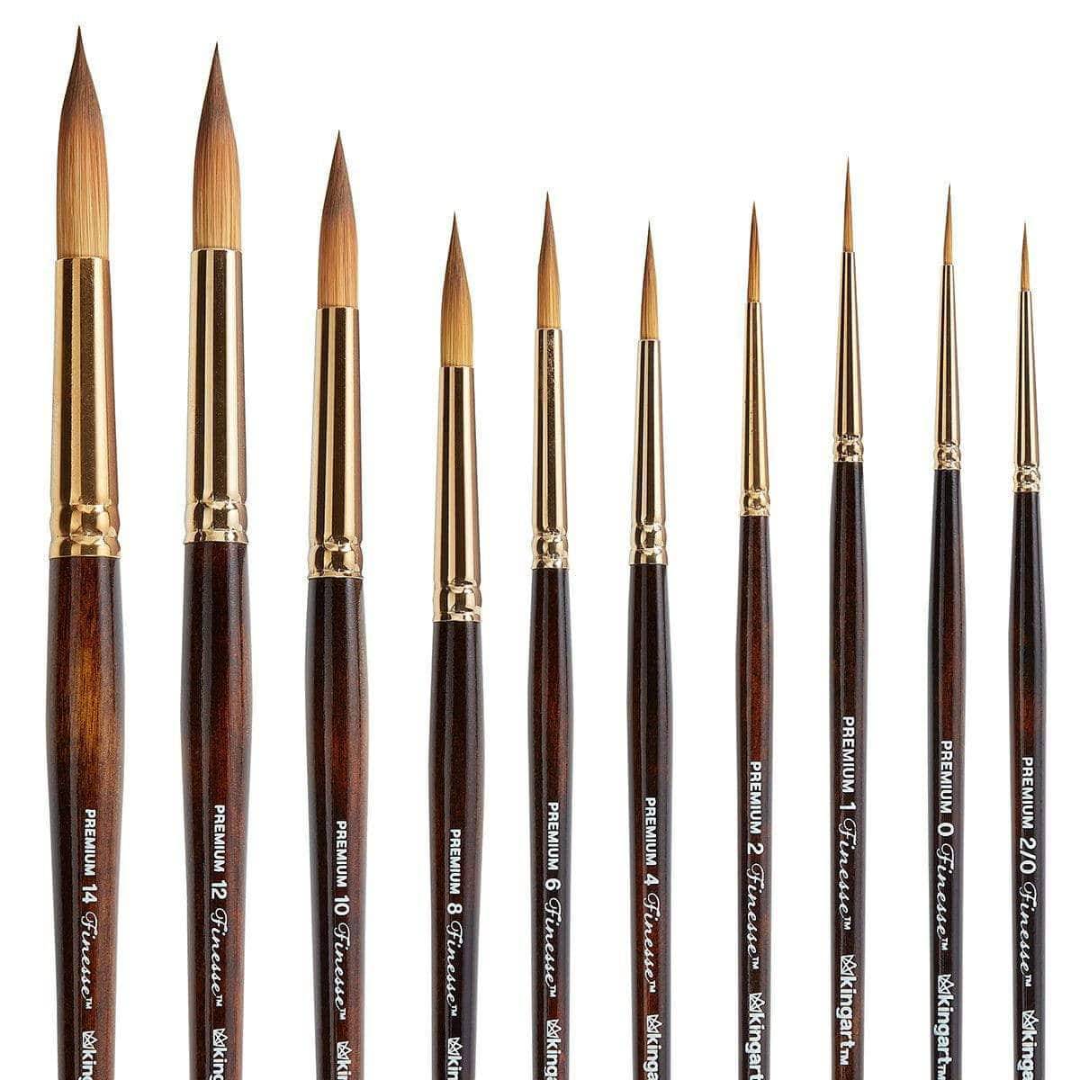 Finesse™ 8020 Ultra Round Brushes 10 pc from KINGART