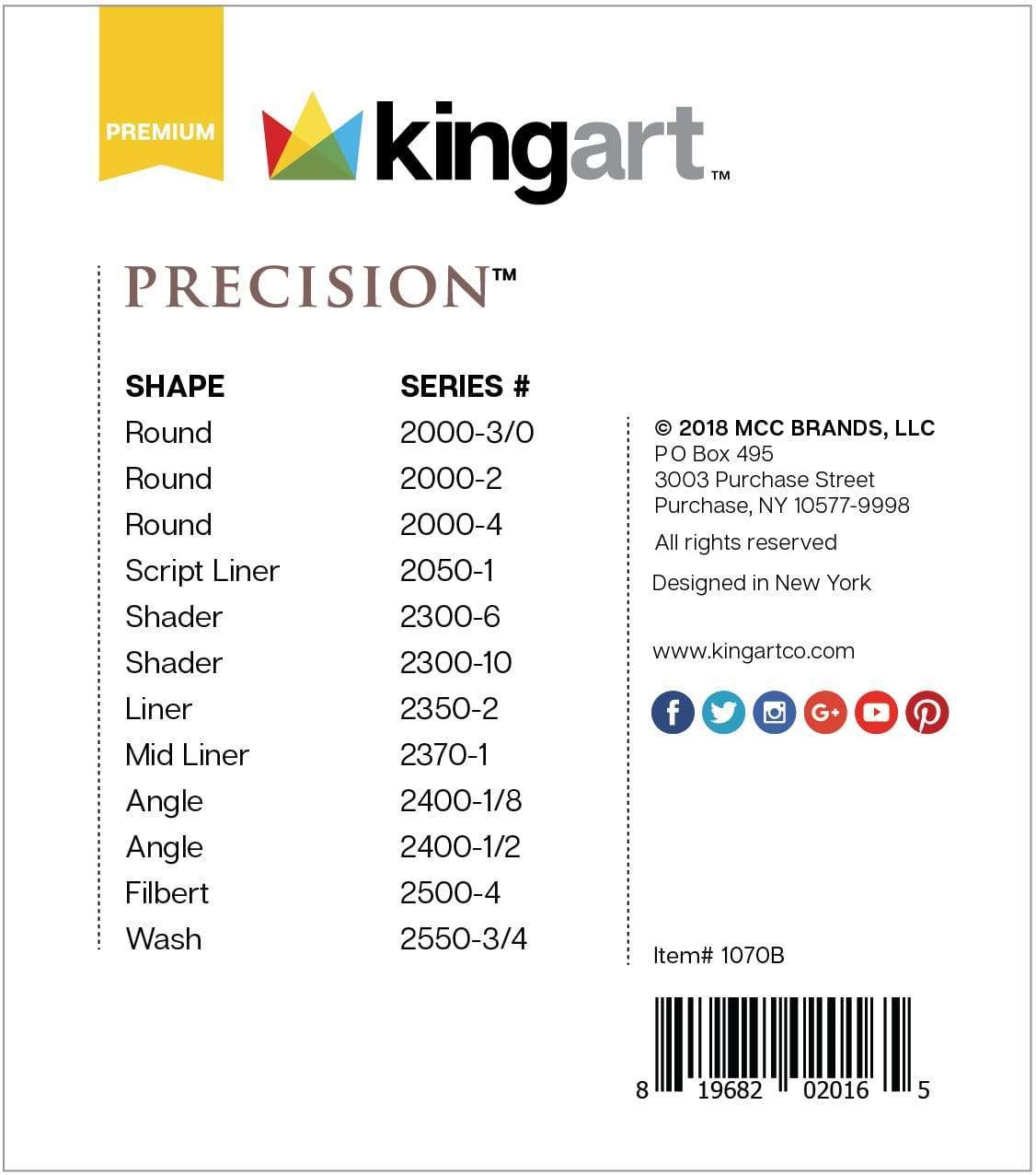Precision™ Brushes 12 pc from KINGART