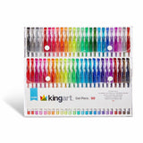 Gel Pens, Soft Grip, 50 Glitter Colors from KINGART