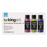 Acrylic Paint 12 Iridescent Colors from KINGART