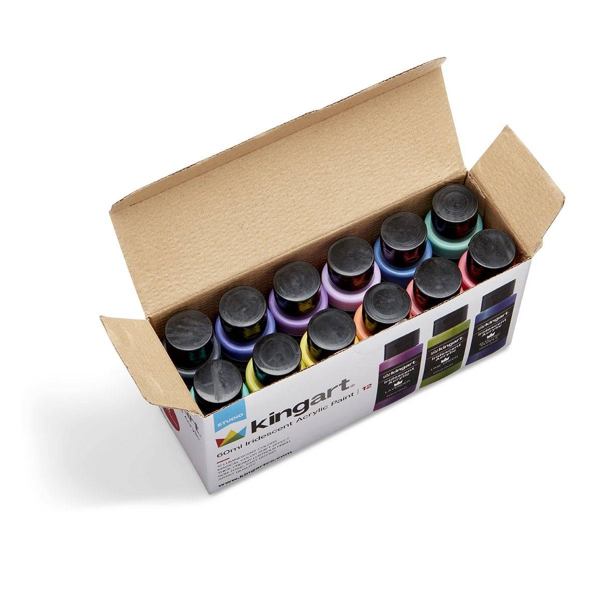 Acrylic Paint 12 Iridescent Colors from KINGART