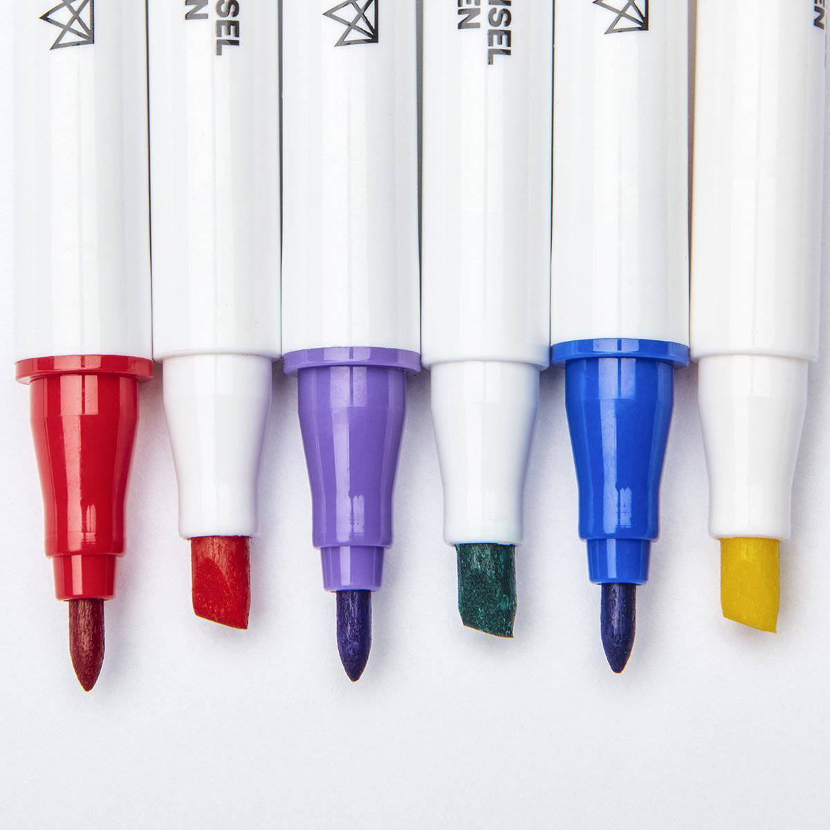 Twin-Tip™ Chisel & Fine Markers 36 Colors from KINGART
