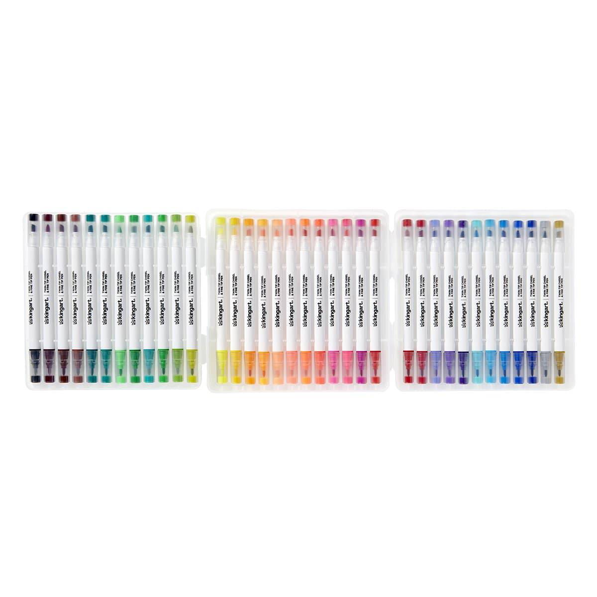 Twin-Tip™ Chisel & Fine Markers 36 Colors from KINGART